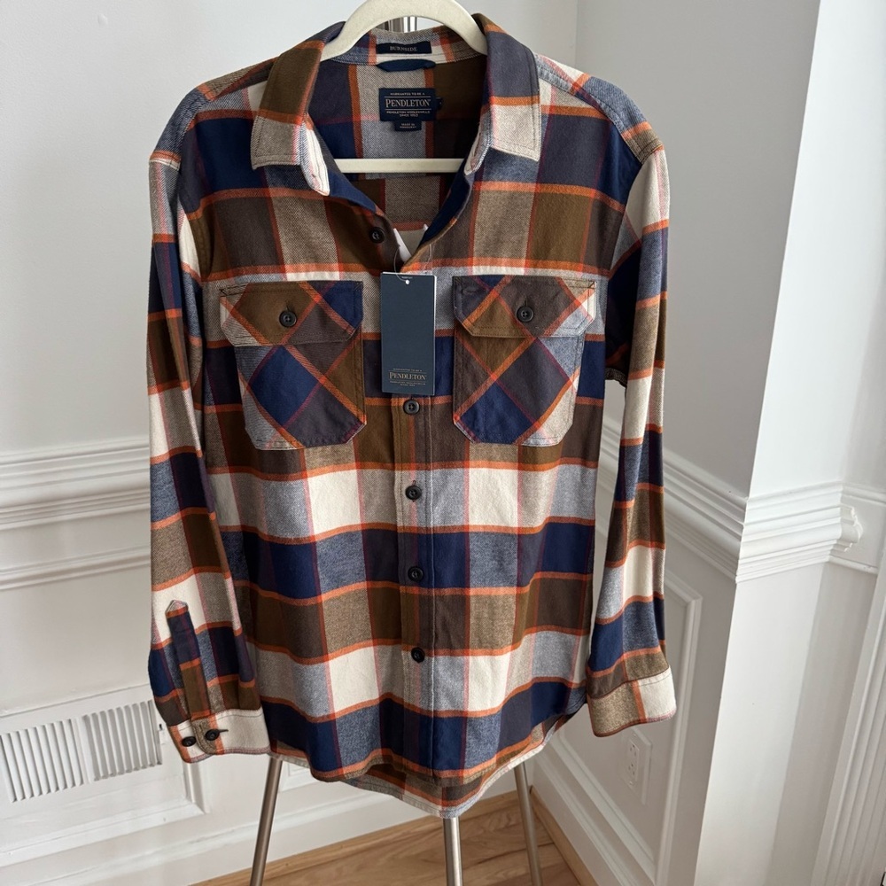 NWT PENDLETON Burnside Double Brushed Flannel 100… - image 3